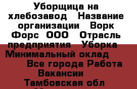 Уборщица на хлебозавод › Название организации ­ Ворк Форс, ООО › Отрасль предприятия ­ Уборка › Минимальный оклад ­ 24 000 - Все города Работа » Вакансии   . Тамбовская обл.,Моршанск г.